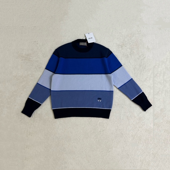 dior diamond cd color-blocked sweater